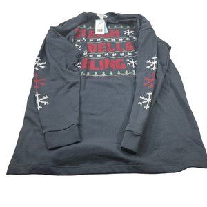 Grayson Threads Women's Size Medium Sleep Shirt Long Sleeve Sleigh Bells Bling